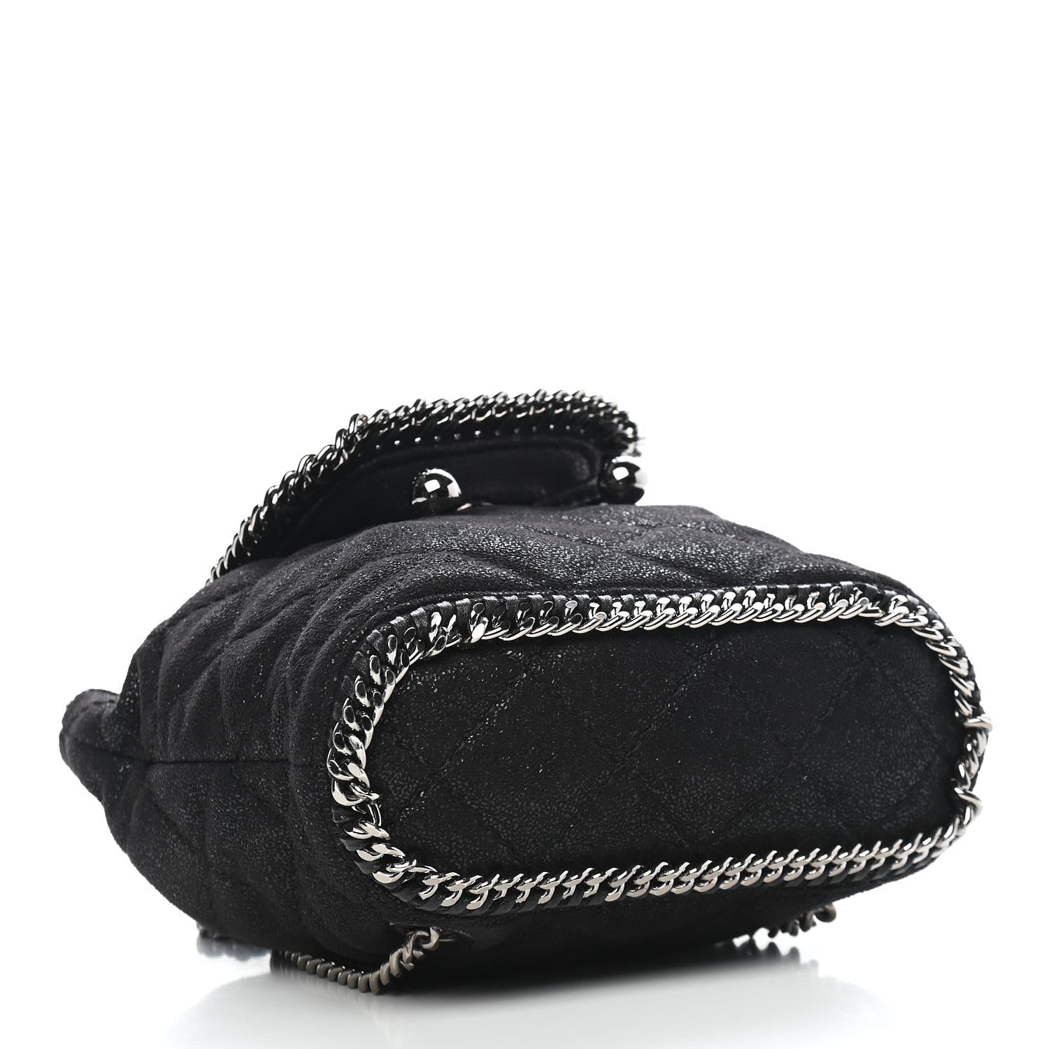 Stella McCartney Shaggy Deer Quilted Mini Falabella Backpack Black 3 of 8