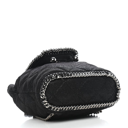 Stella McCartney Shaggy Deer Quilted Mini Falabella Backpack Black 3 of 8