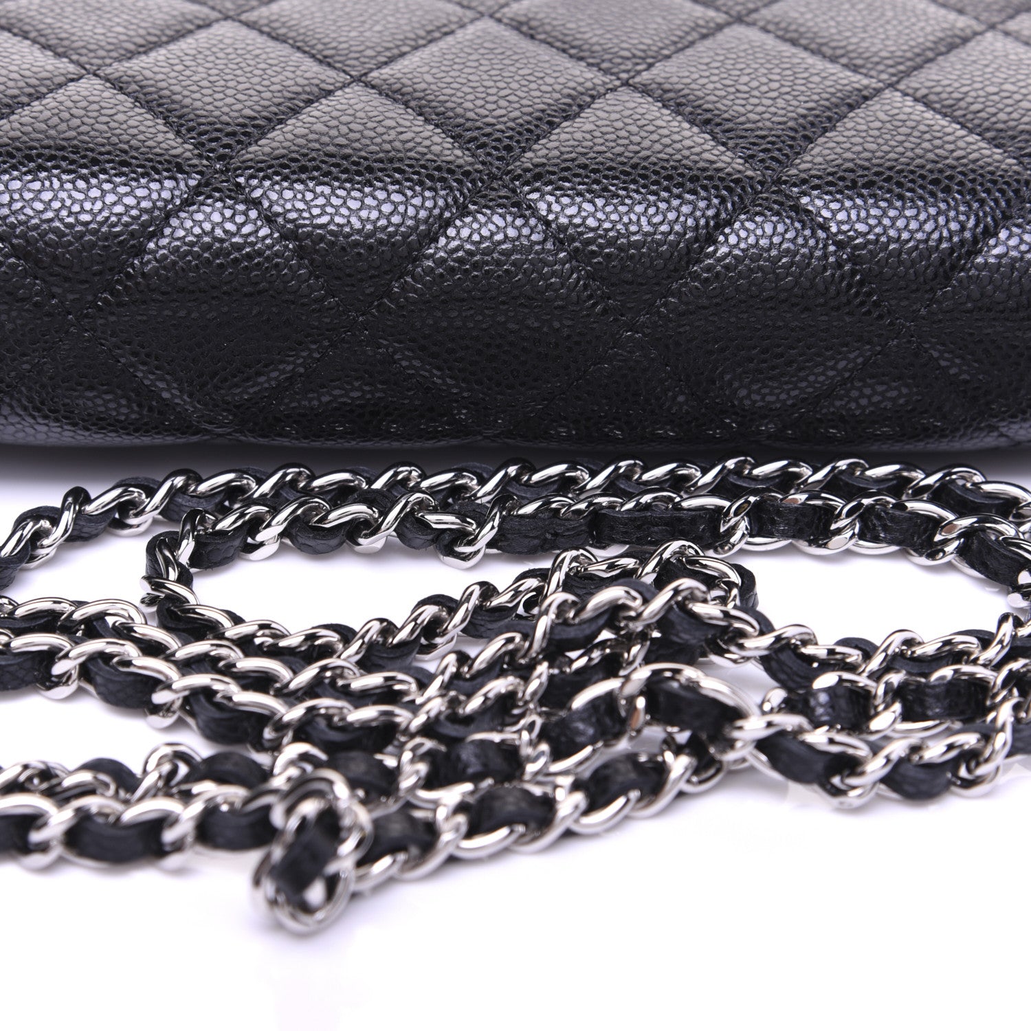 Chanel Caviar Quilted Mini Wallet On Chain WOC Black 12 of 13