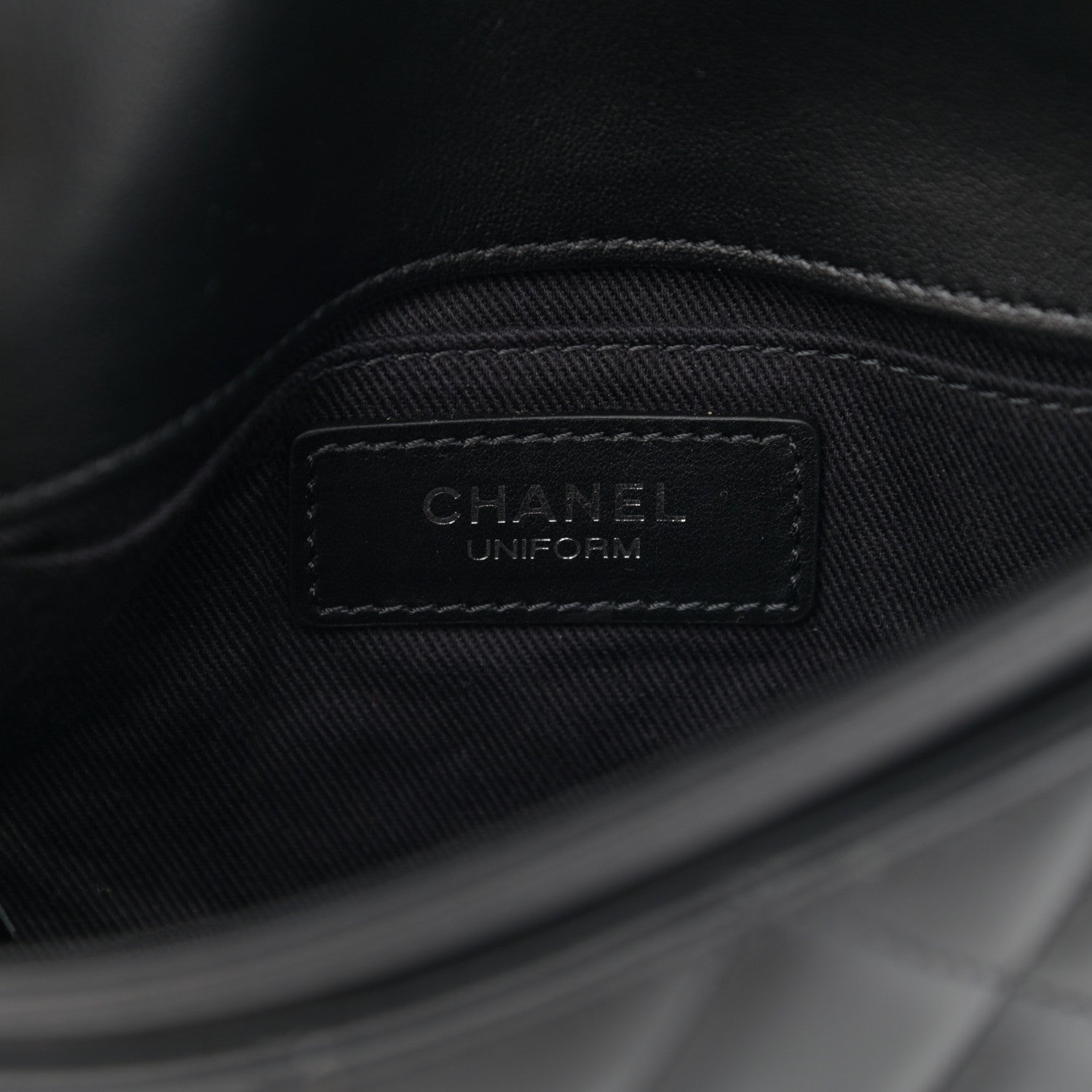 Chanel Calfskin Quilted CC Uniform Flap Belt Bag Black 6 of 10