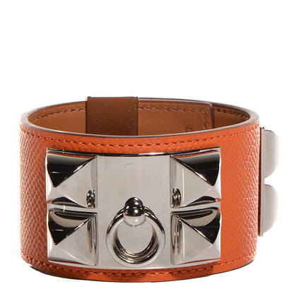 Hermes Epsom Collier de Chien CDC Bracelet Small Orange 1 of 7