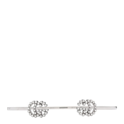 Gucci 18K White Gold Diamond GG Running Cuff Bracelet 1 of 4