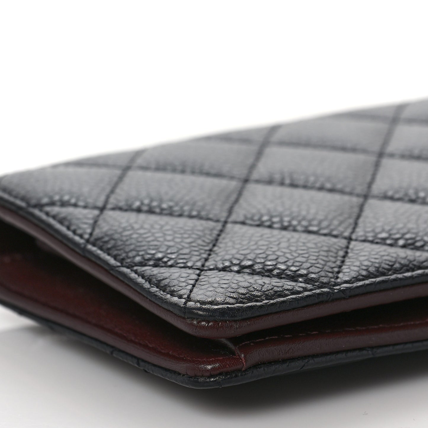 Caviar Quilted Yen Wallet Black