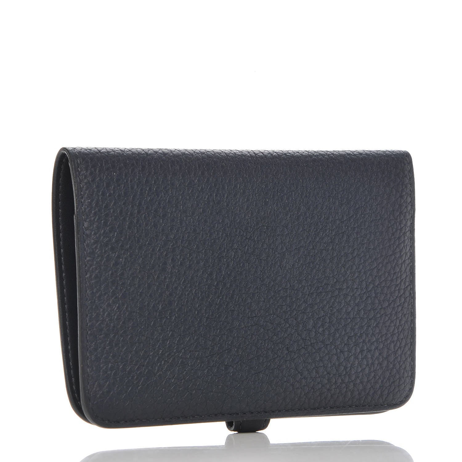 Hermes Togo Dogon Compact Wallet Bleu Nuit 3 of 7