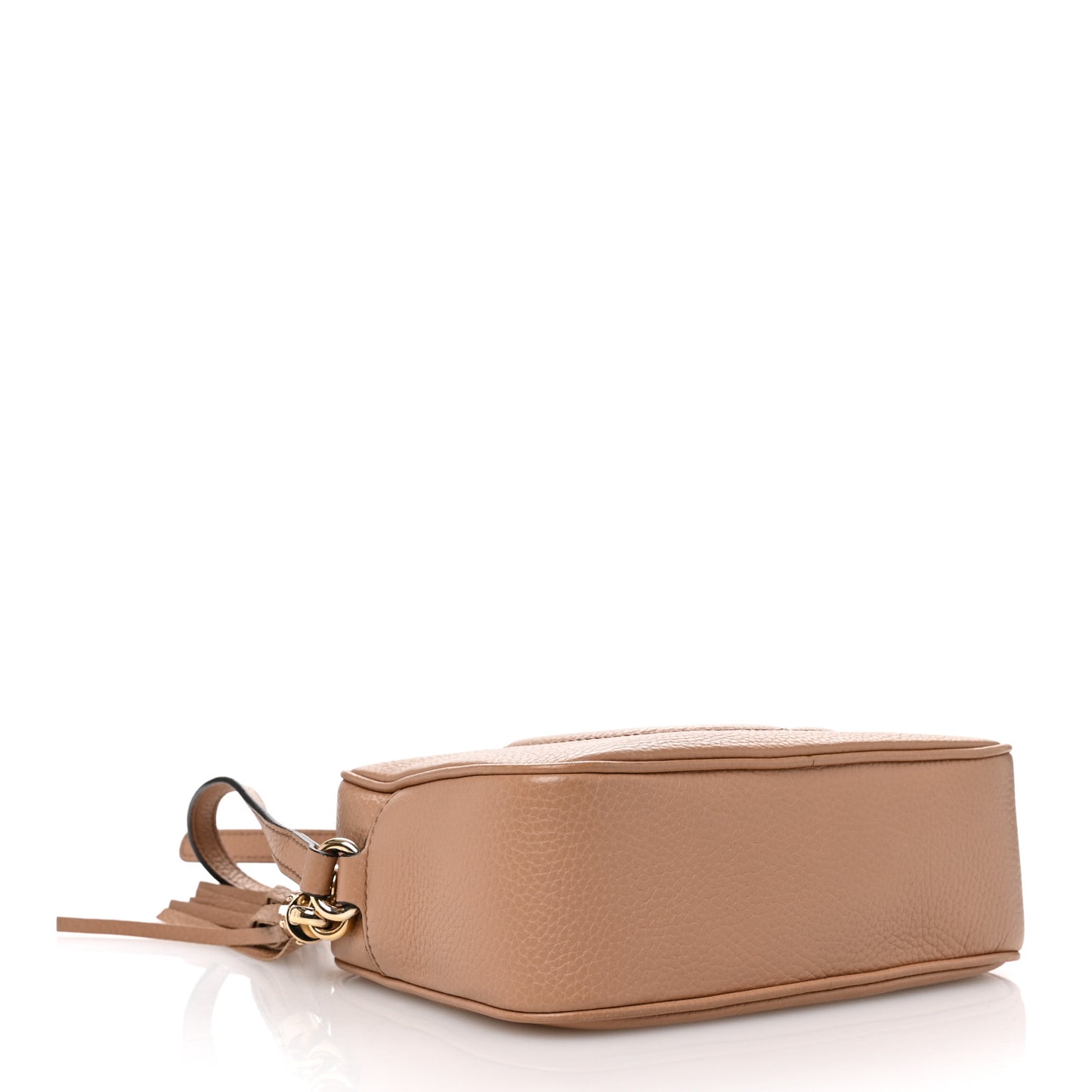 Pebbled Calfskin Small Soho Disco Bag Rose Beige