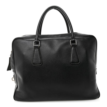 Prada Saffiano Travel Briefcase Black 1 of 14