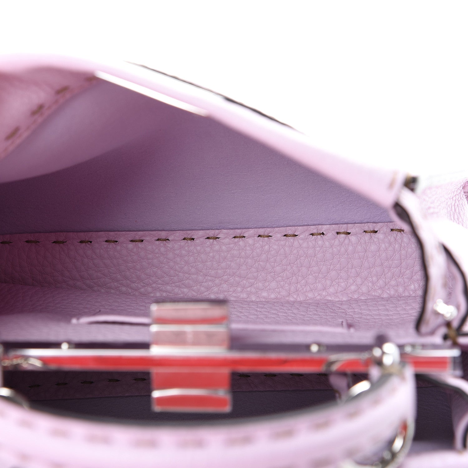 Fendi Cuoio Romano Selleria Mini Peekaboo Iconic Satchel Anemone 5 of 11