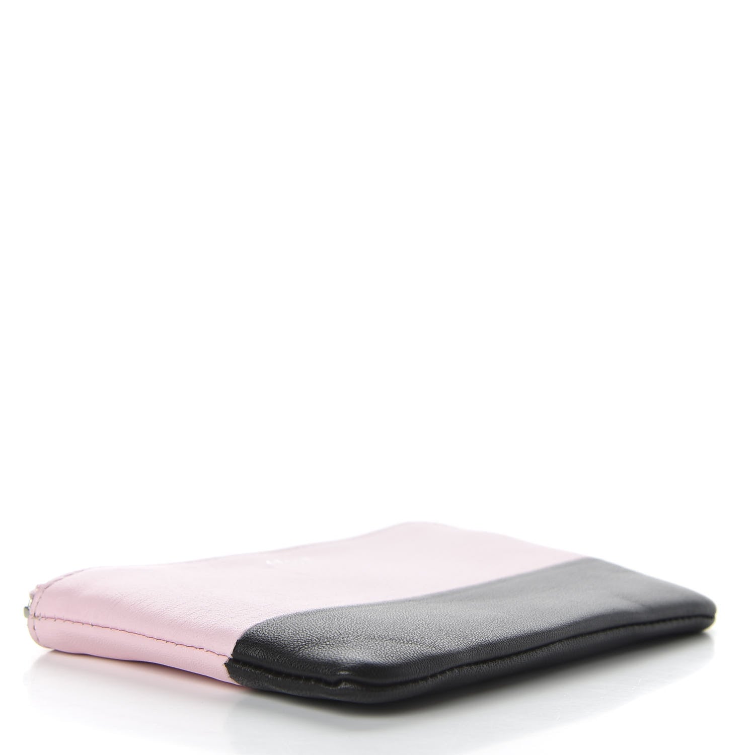 Celine Lambskin Bi-Color Solo Coin Card Case Pale Pink Espresso 4 of 8