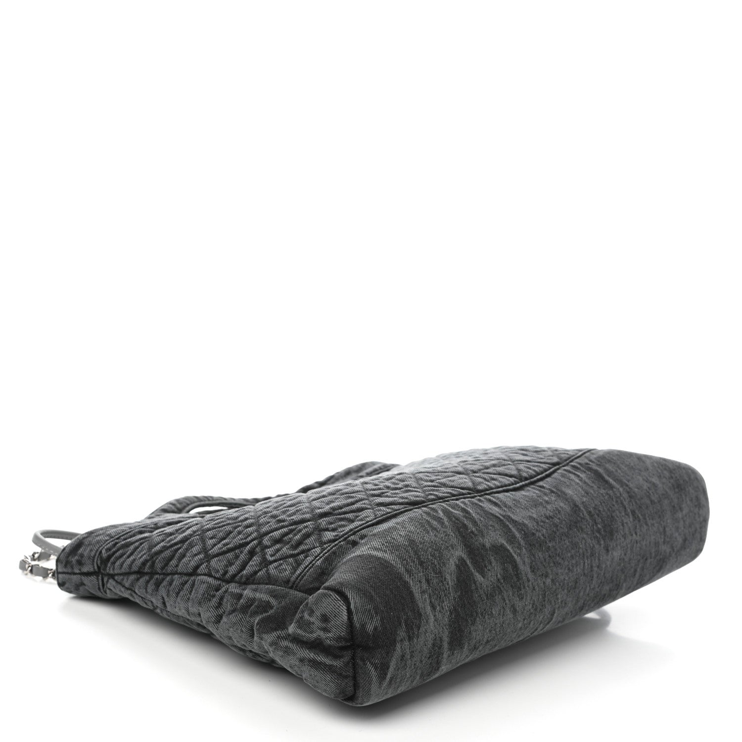 Chanel Denim Quilted 31 Denimpression Shopping Bag Grey Black 4 of 10