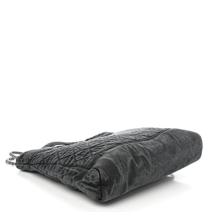 Chanel Denim Quilted 31 Denimpression Shopping Bag Grey Black 4 of 10