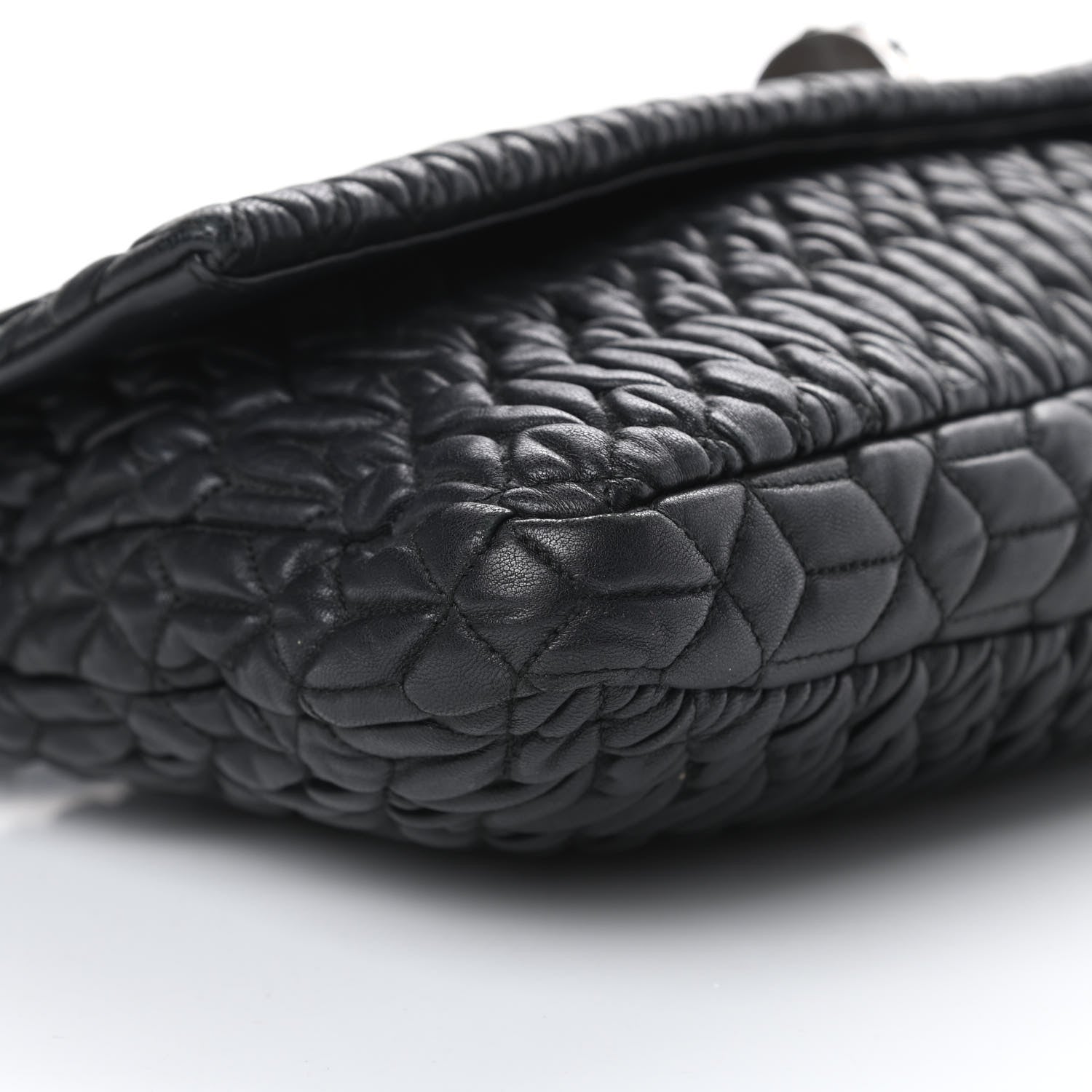 Miu Miu Nappa Matelasse Crystal Flap Clutch Black 10 of 15