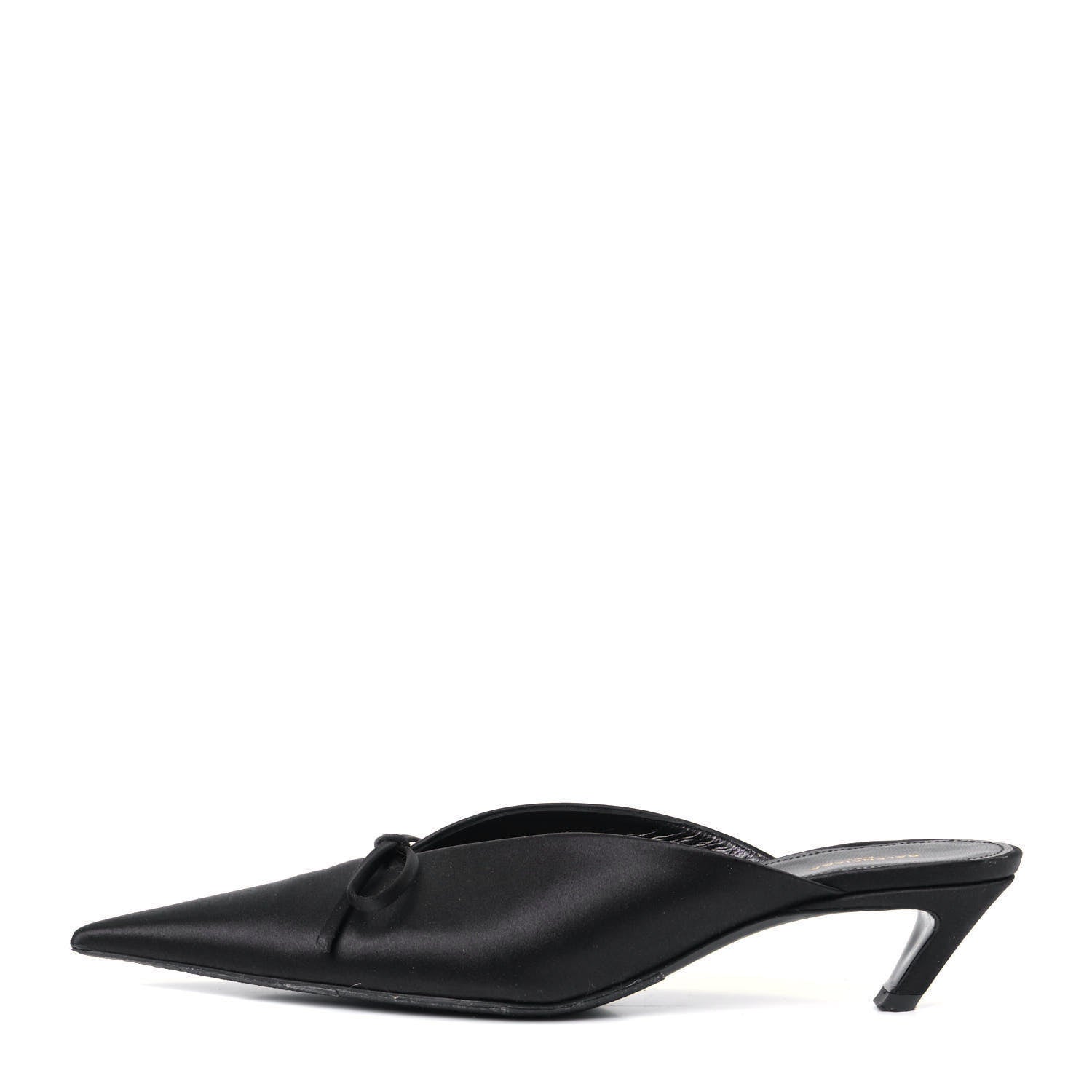 Balenciaga Satin Pointed Toe Knife Mules 39 Black 1 of 6