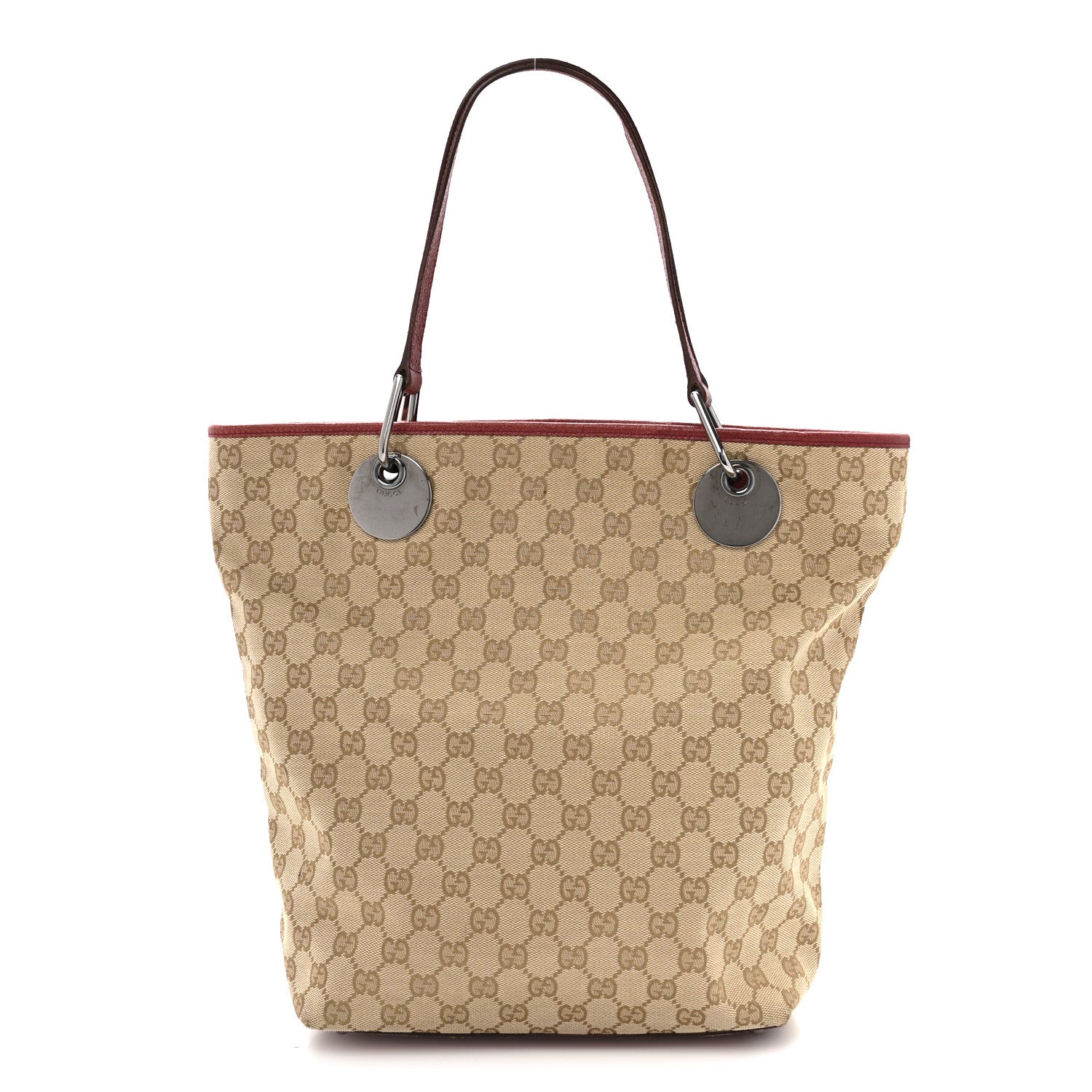Gucci Monogram Large Eclipse Tote Red 1 of 18