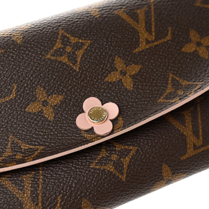Louis Vuitton Monogram Bloom Flower Emilie Wallet Fuchsia 9 of 12