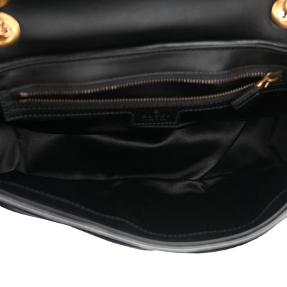 Gucci Velvet Matelasse Double G Studs Small Torchon GG Marmont Shoulder Bag Black 5 of 12