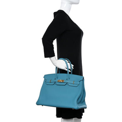 Hermes Togo Birkin 35 Turquoise 2 of 12