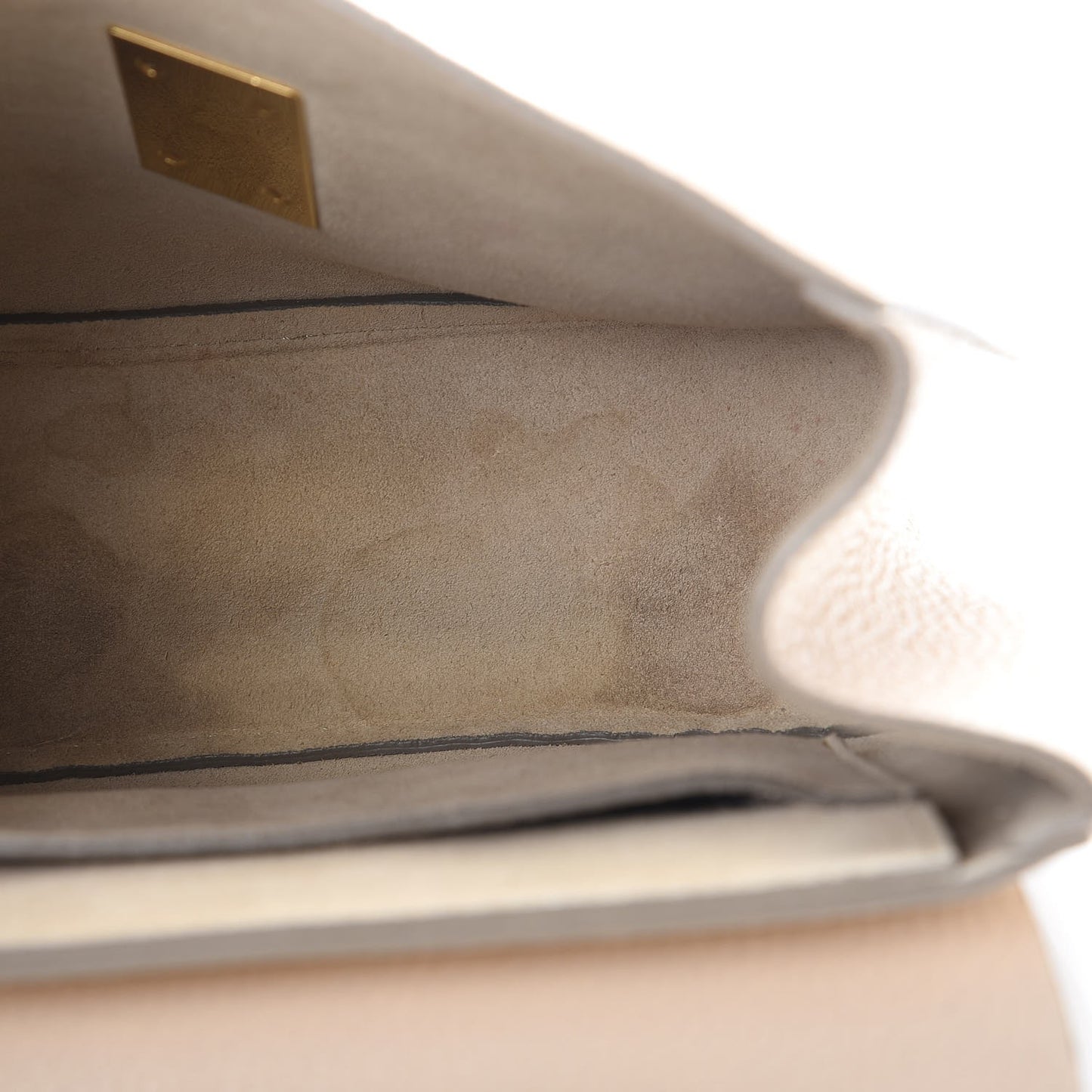 Grained Lambskin Drew Shoulder Bag Abstract White