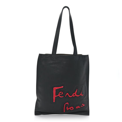 Fendi Cuoio Romano Logo Tote Black 1 of 10
