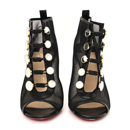Christian Louboutin Mesh Nappa Marikate 100 Ankle Boots 40 Black 3 of 10