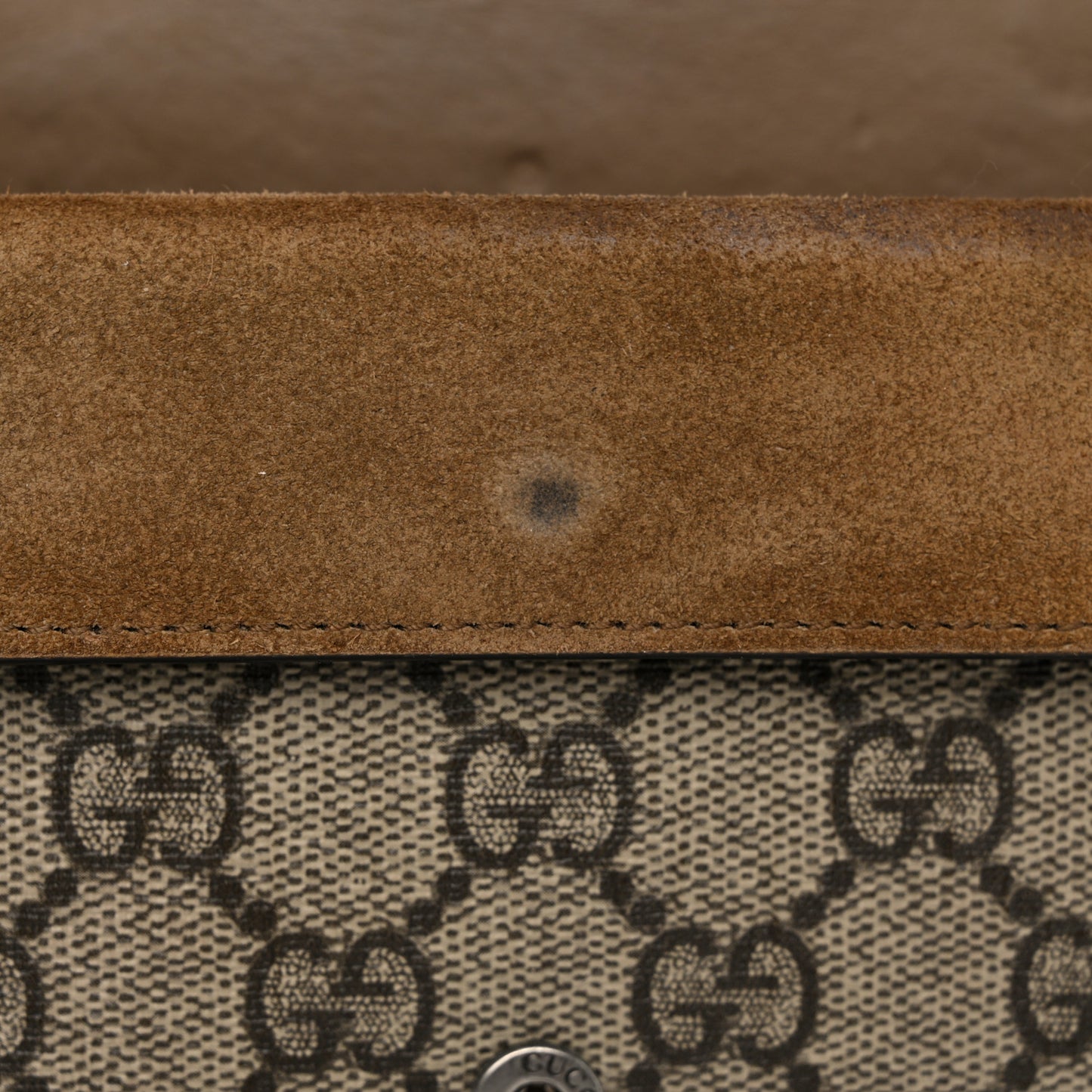 GG Supreme Monogram Super Mini Dionysus Shoulder Bag Taupe