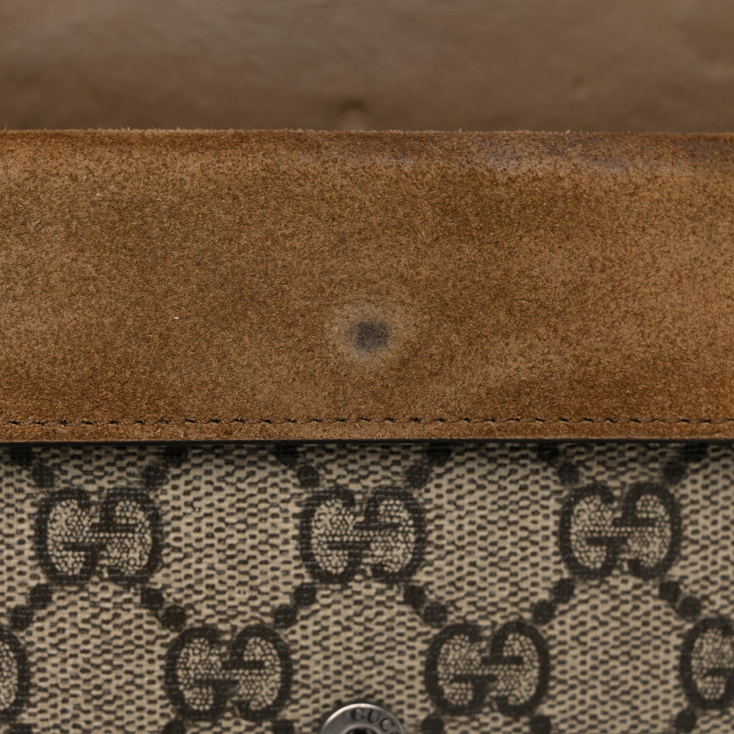 Gucci GG Supreme Monogram Super Mini Dionysus Shoulder Bag Taupe 10 of 12