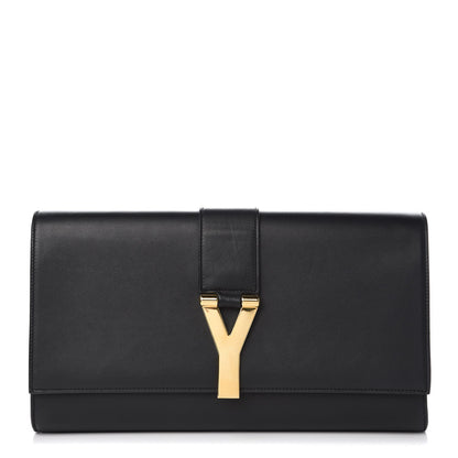 Saint Laurent Calfskin Classic Y Ligne Clutch Black 1 of 9