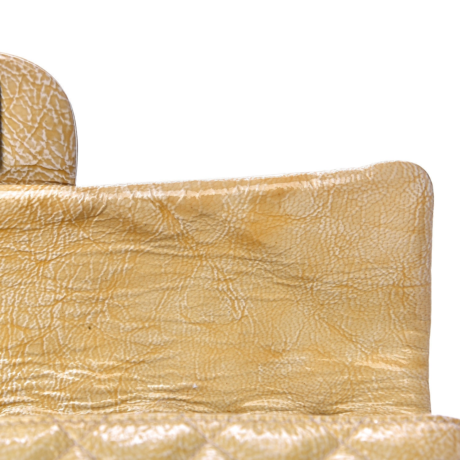 Chanel Crinkled Patent Calfskin Quilted East West Flap Light Beige 11 of 12