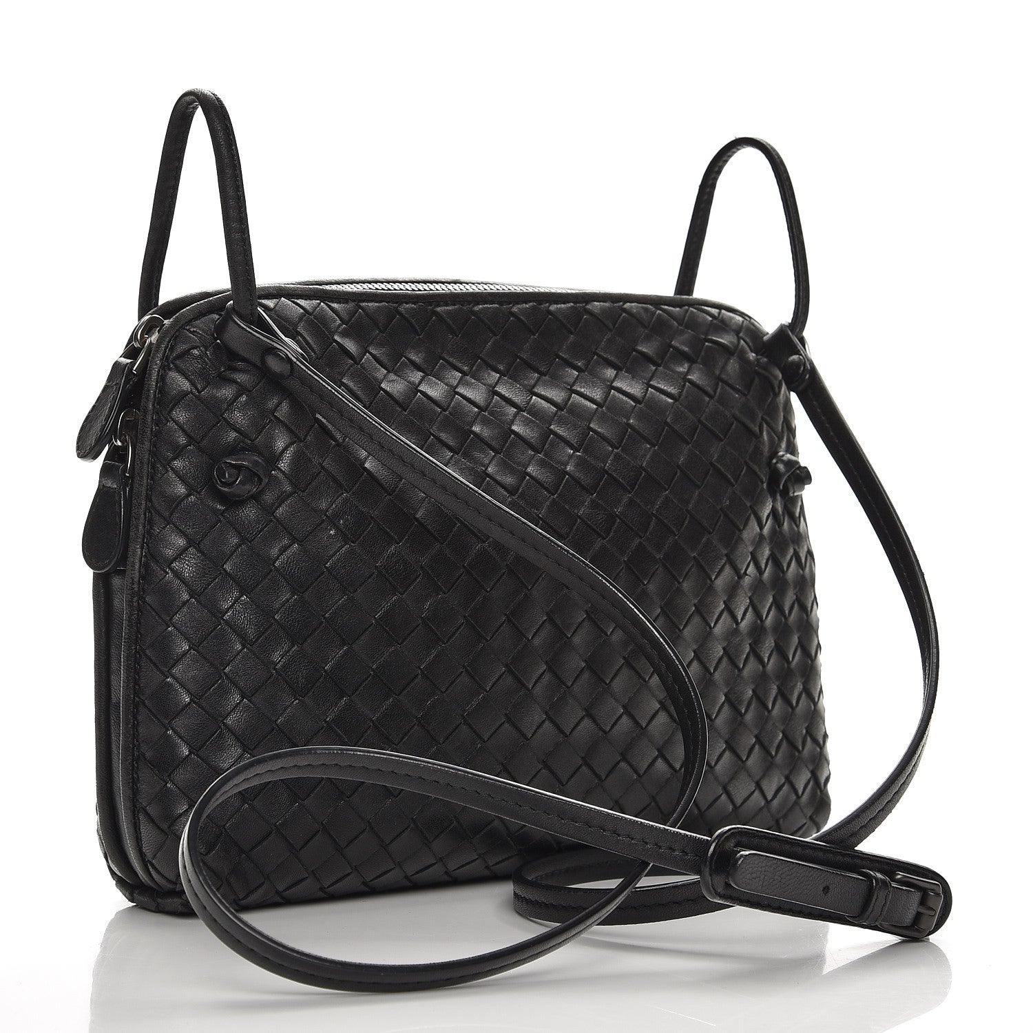 Bottega Veneta Nappa Intrecciato Pillow Crossbody Messenger Nero Black 3 of 12