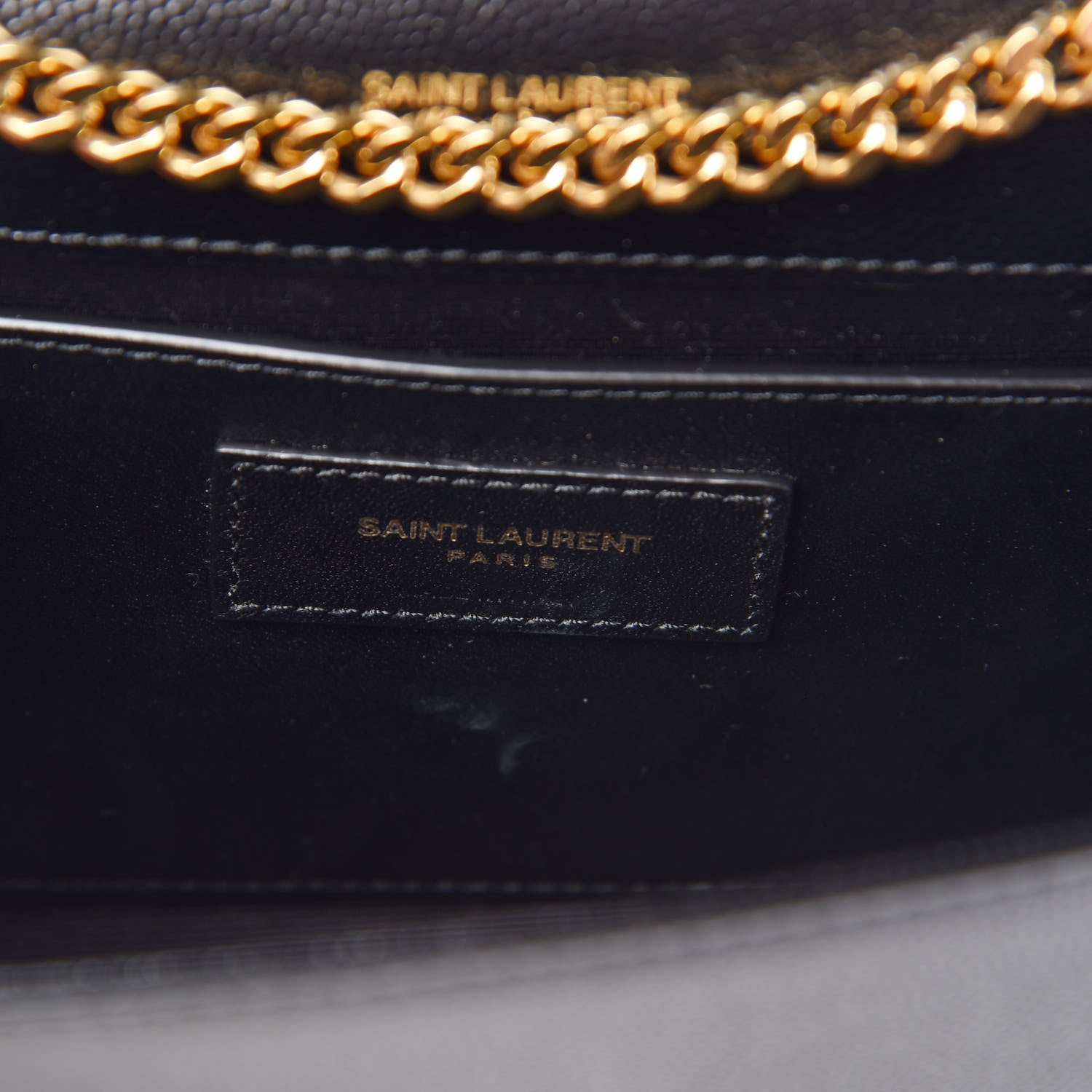 Saint Laurent Grain De Poudre Small Monogram Kate Satchel Black 7 of 8