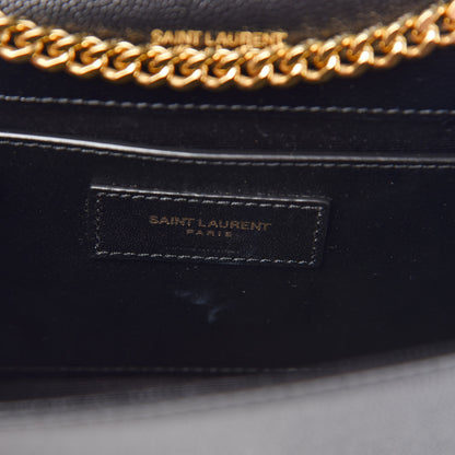 Saint Laurent Grain De Poudre Small Monogram Kate Satchel Black 7 of 8