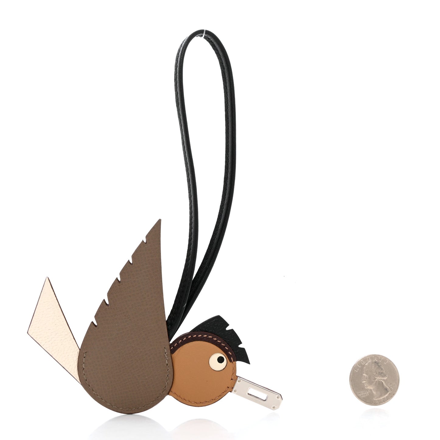 Epsom Swift Chevre Mysore Birdy Bag Charm Etoupe Nata Biscuit Rouge Sellier Black