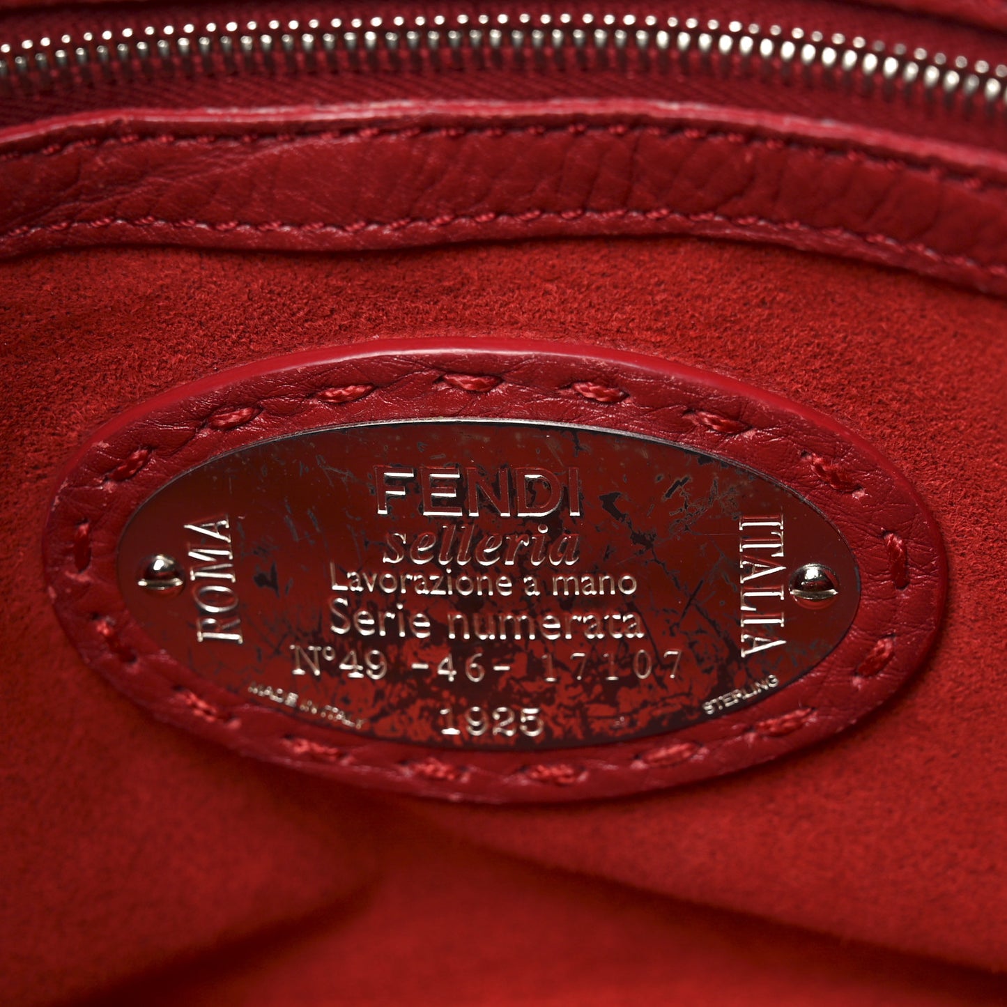 Cuoio Romano Selleria Lei Boston Tote Rosso