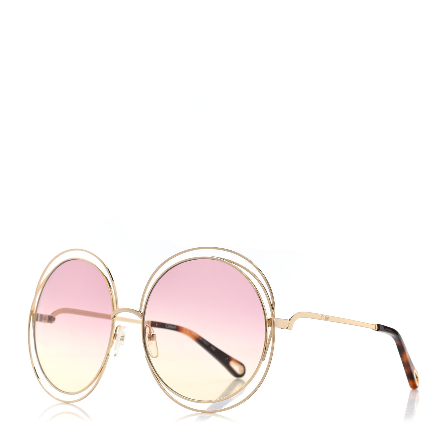 Metal Oversized Round Carlina Oversized Round Sunglasses CE114SD Gold