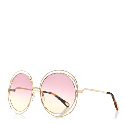 Chloe Metal Oversized Round Carlina Oversized Round Sunglasses CE114SD Gold 1 of 6