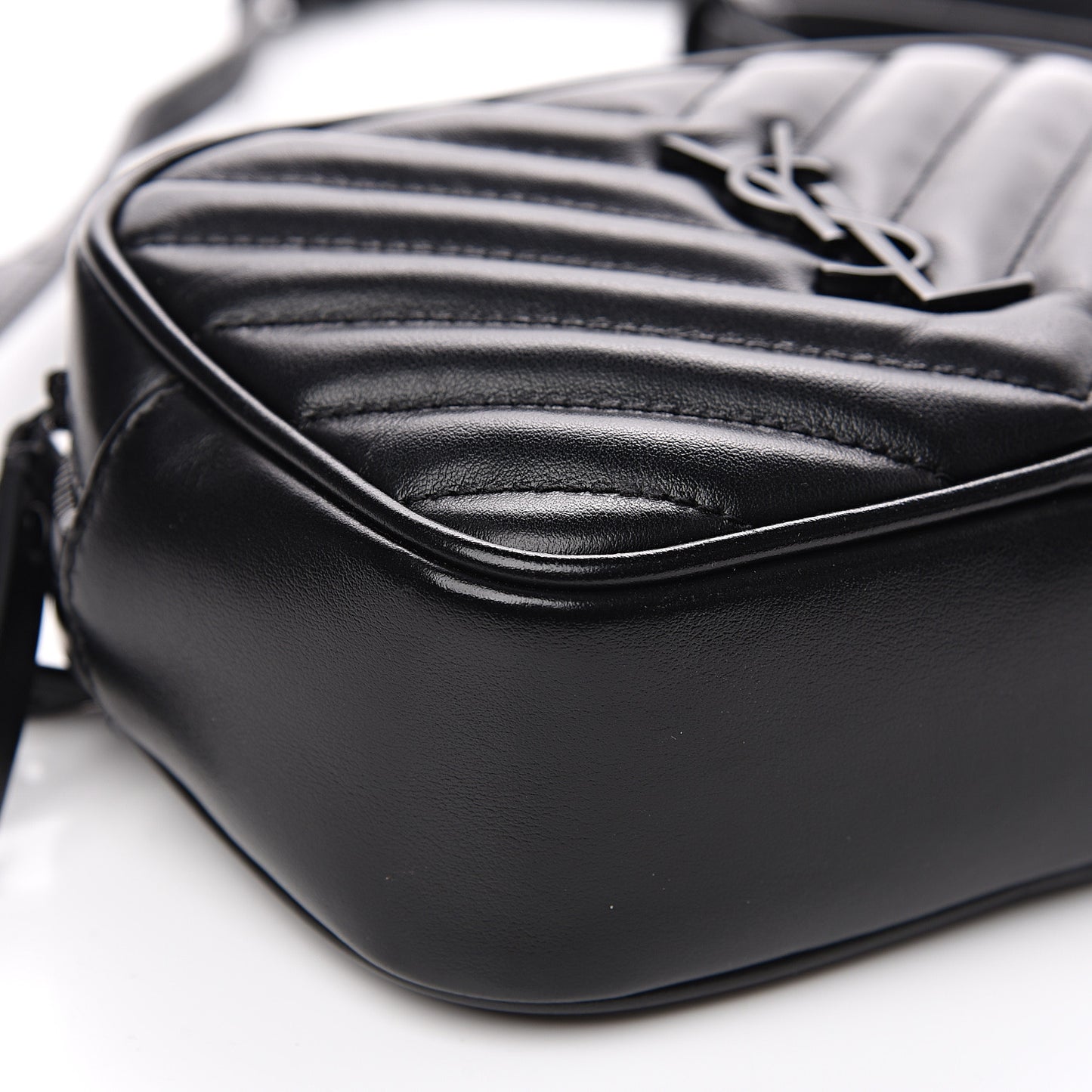 Calfskin Matelasse Monogram Lou Belt Bag Black