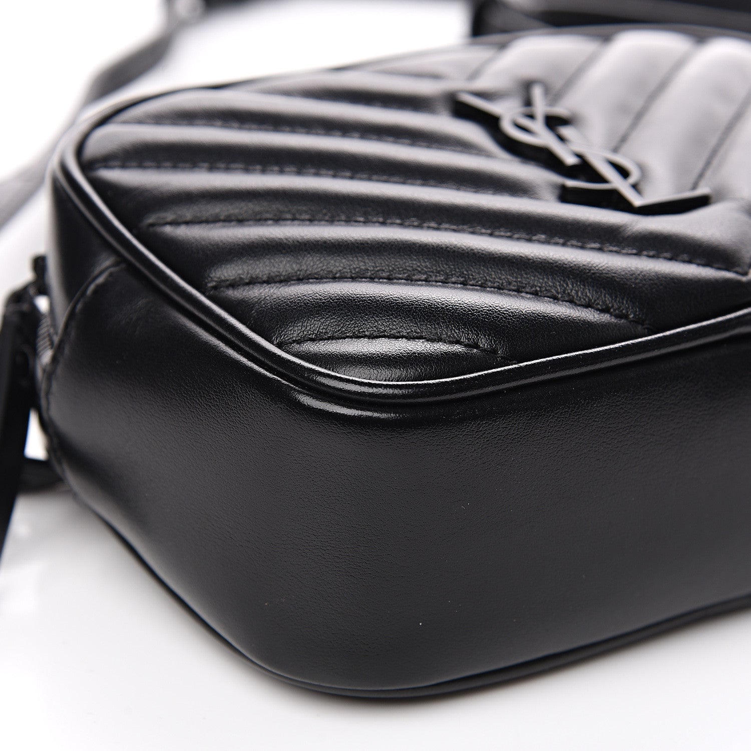Saint Laurent Calfskin Matelasse Monogram Lou Belt Bag Black 7 of 8