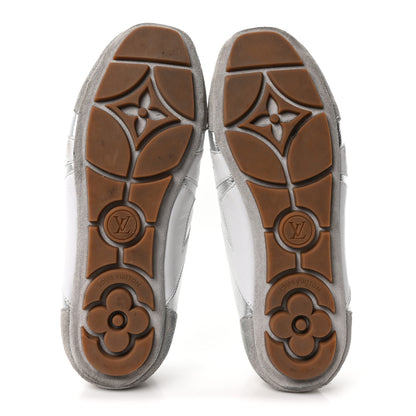 Louis Vuitton Metallic Grained Calfskin Womens LV Sneakerina 38 Silver 6 of 10
