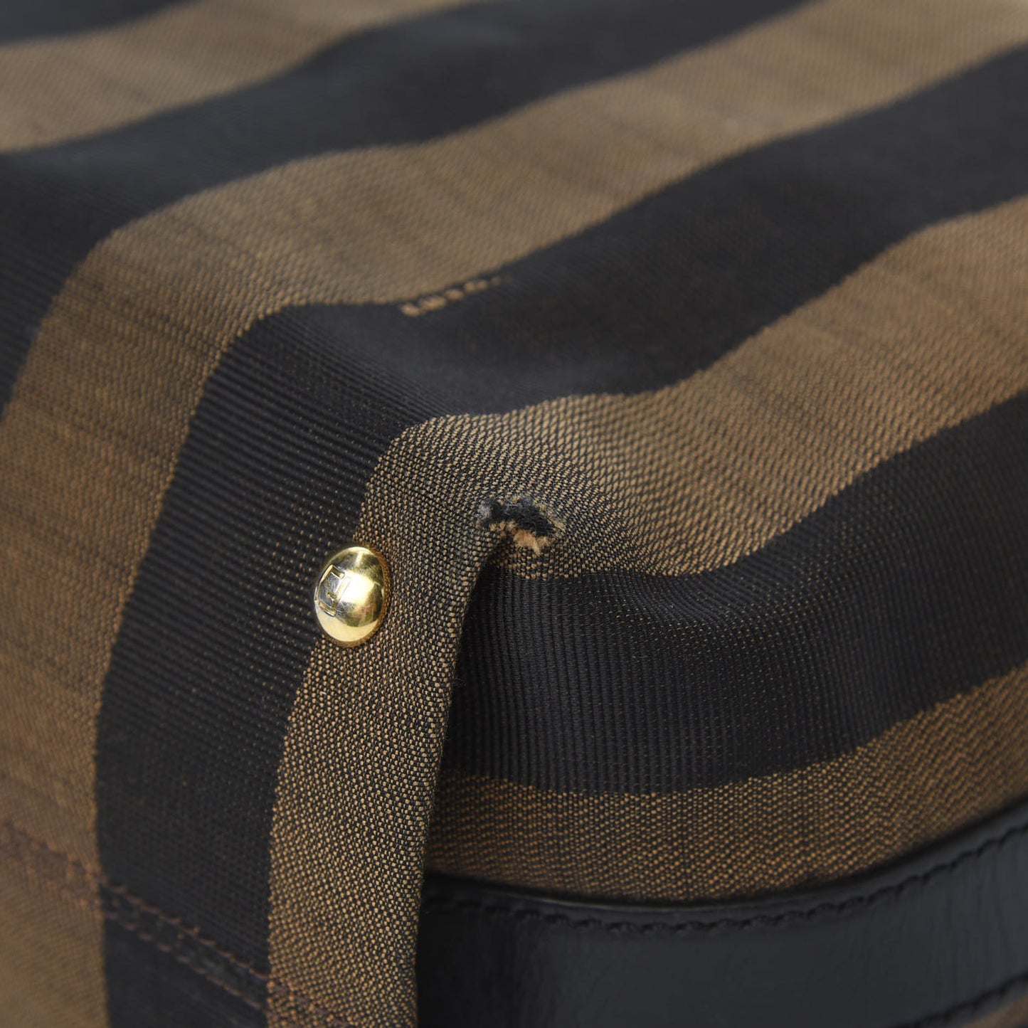 Pequin Cuoio Vegetale Shoulder Tote Tobacco Black Cuoio