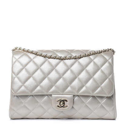 Chanel Metallic Lambskin Quilted Clutch With Chain Flap Gold 1 of 12