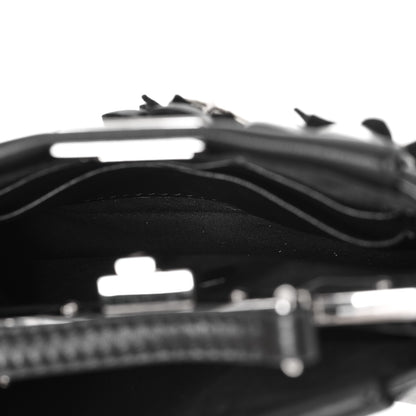 Fendi Nappa Crystal Flowerland Micro Peekaboo Iconic Satchel Black 5 of 11