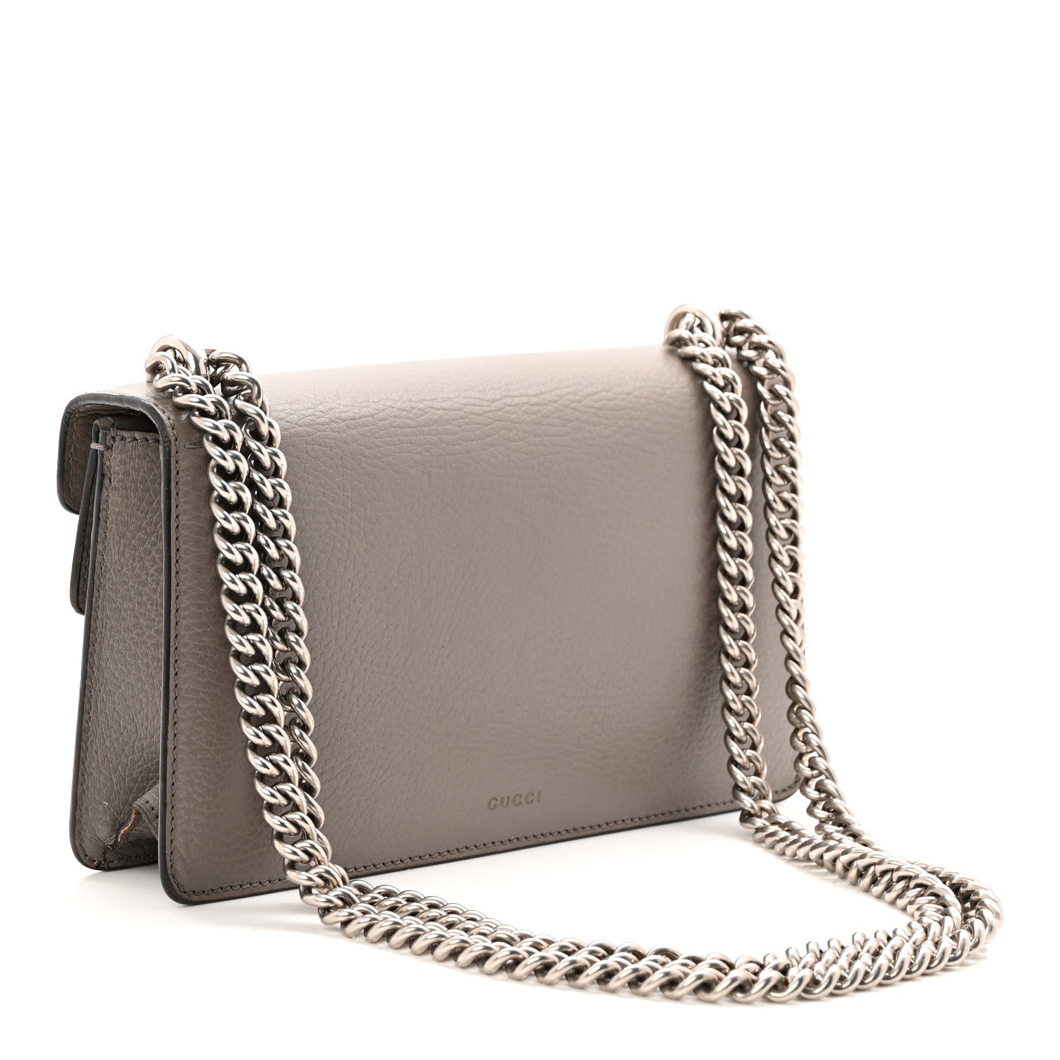 Gucci Dollar Calfskin Enamel Small Dionysus Shoulder Bag Dusty Grey Electric Blue 3 of 11