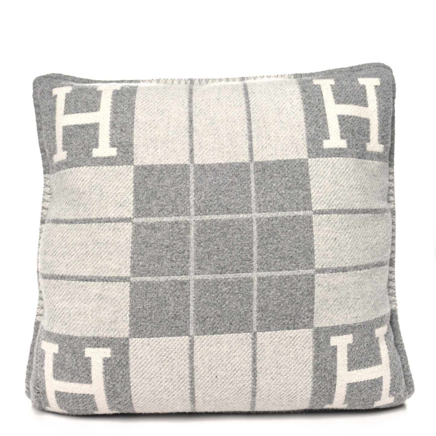 Wool Cashmere Avalon III Pillow PM Ecru Gris Clair