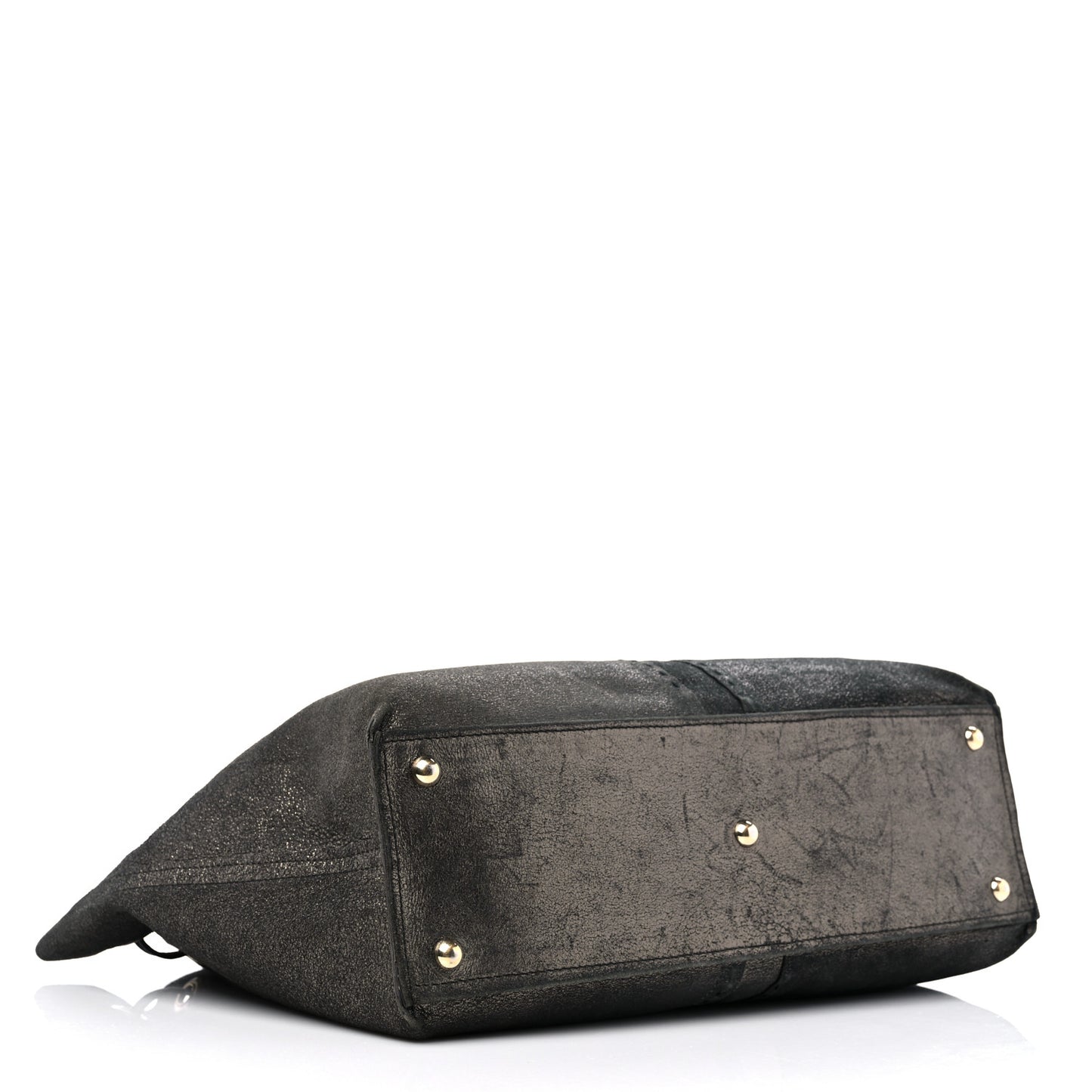 Calfskin Reversible Double Sac Y Tote Black Gold