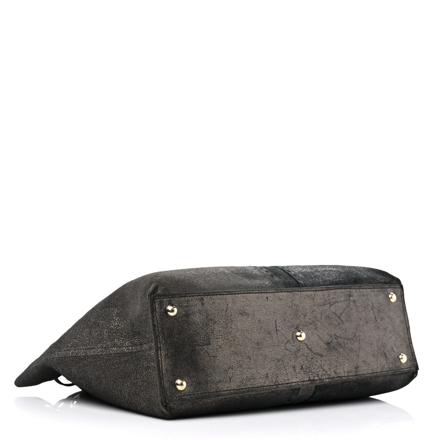 Saint Laurent Calfskin Reversible Double Sac Y Tote Black Gold 17 of 23