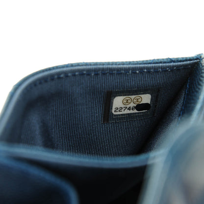 Chanel Caviar Quilted Card Holder Blue 8 of 8
