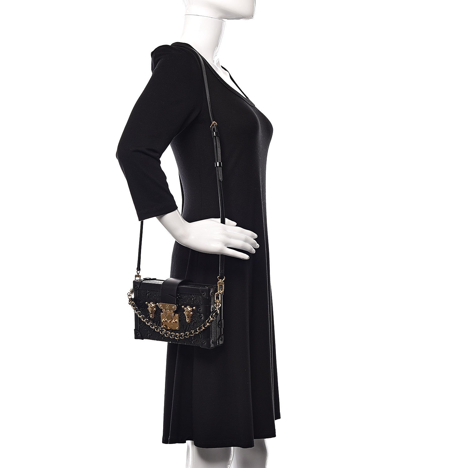 Louis Vuitton Midnight Canvas Petite Malle Black 2 of 11
