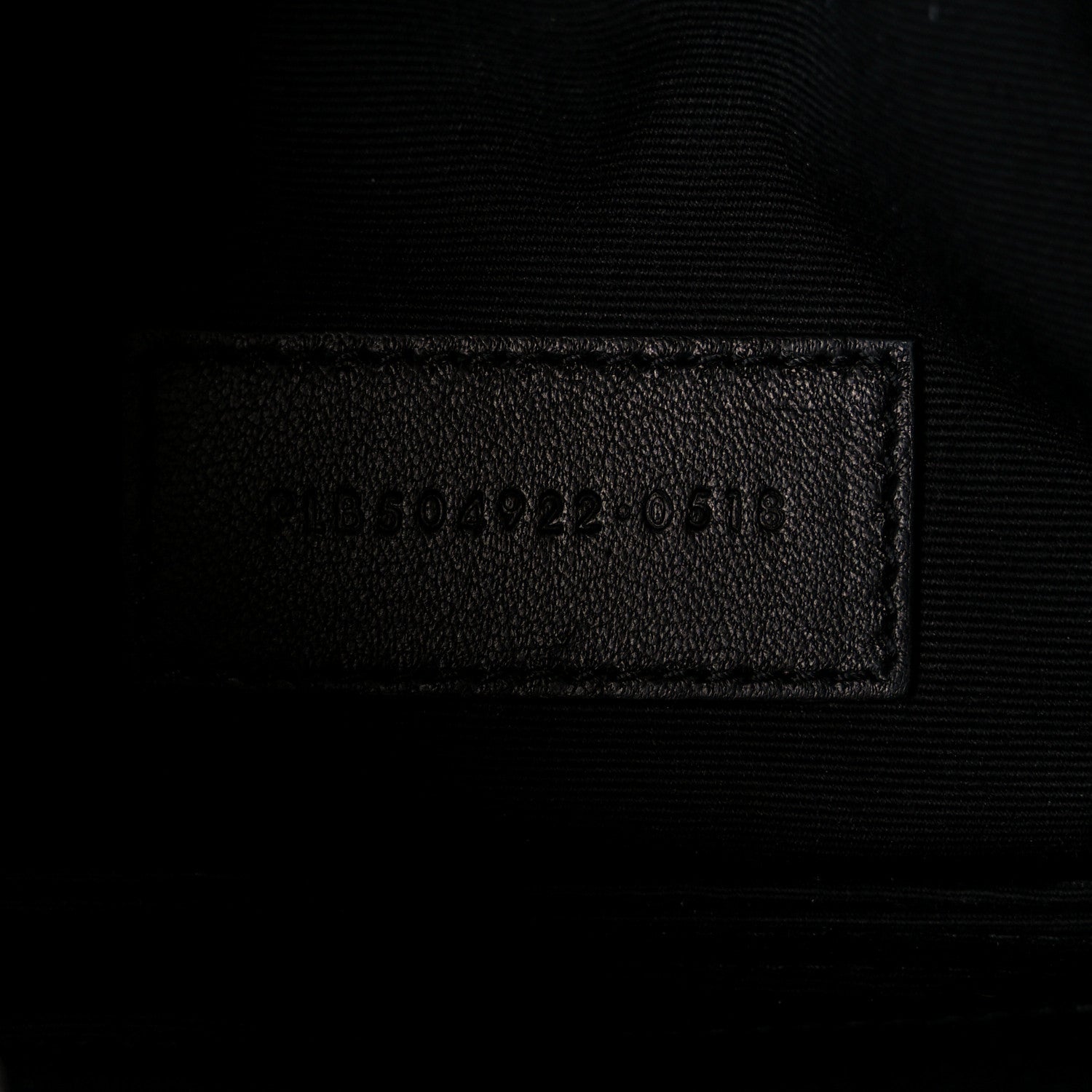 Saint Laurent Grain De Poudre Chevron Monogram Bill Pouch Black 7 of 9