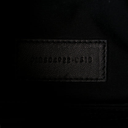 Saint Laurent Grain De Poudre Chevron Monogram Bill Pouch Black 7 of 9