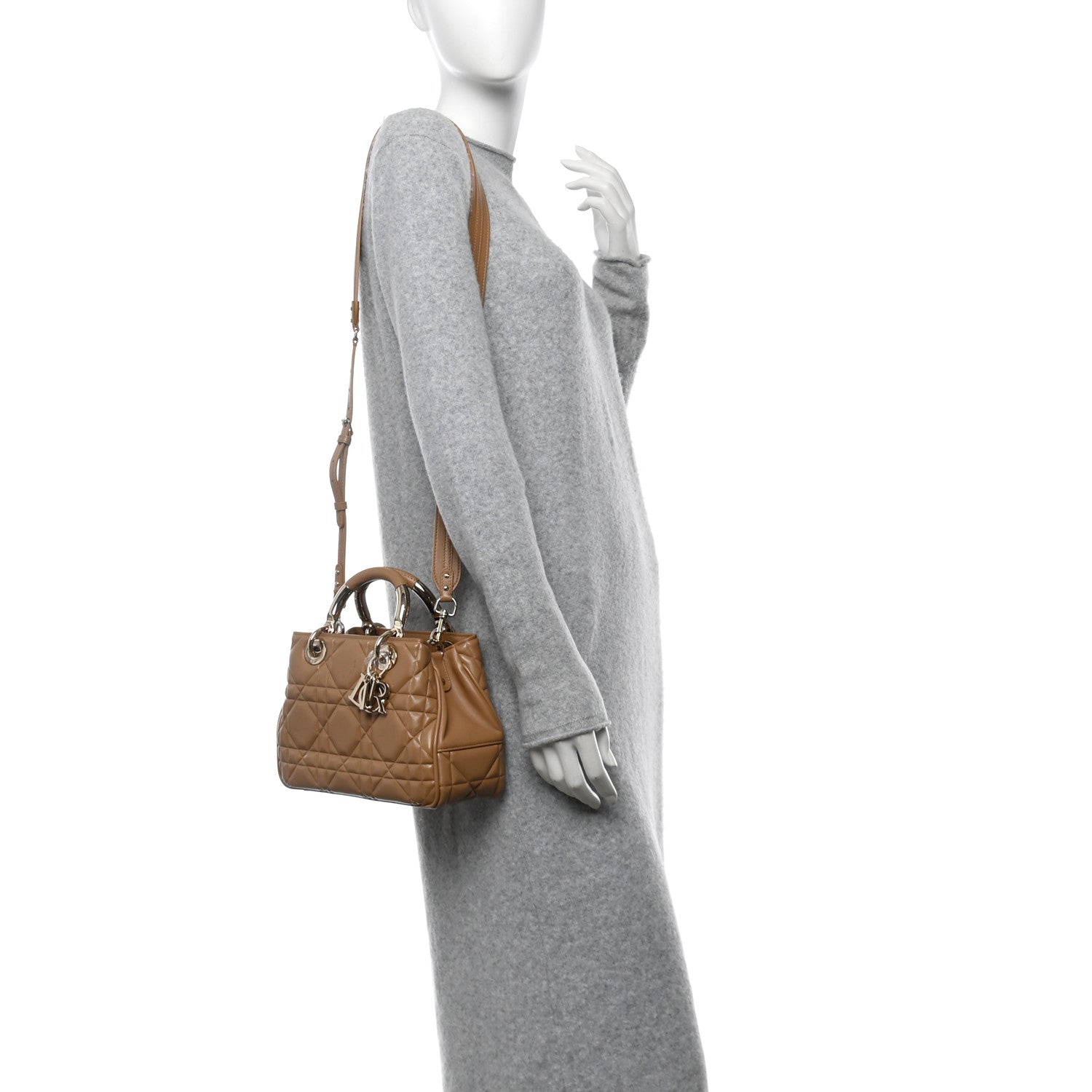 Christian Dior Calfskin Cannage Small The Lady 95.22 Beige 2 of 11