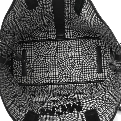 MCM Visetos Large Liz Reversible Shopper Tote Black 9 of 21